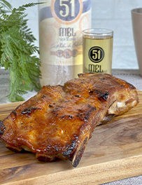 Receita de Costela Suína e Cachaça 51 Mel