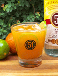 Drink tangerina com rapadura com Cachaça 51