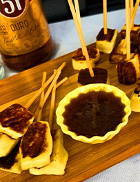 Queijo coalho com Cachaça 51